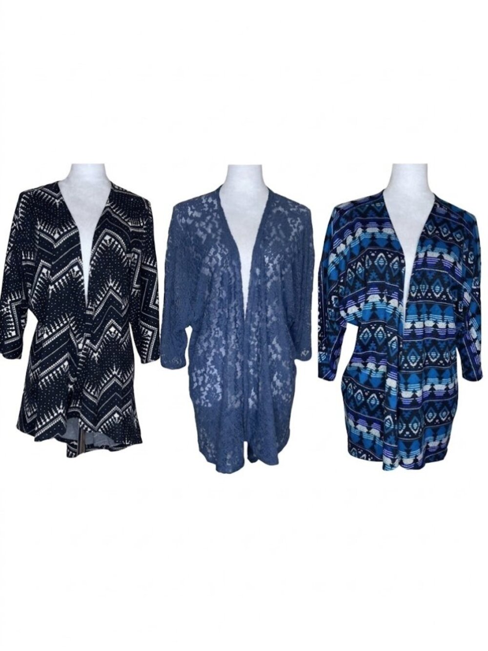 LULAROE Cardigan Bundle Whimsigoth Geometric Lindsay Kimono Medium